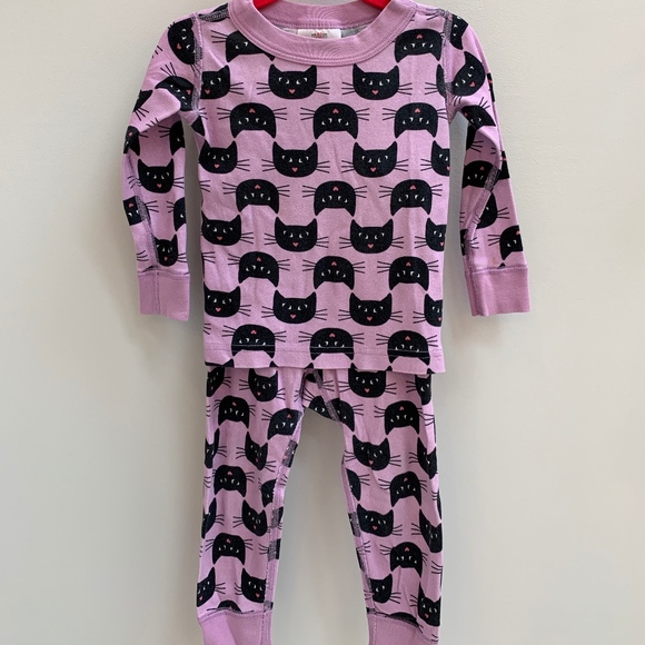 Hanna Andersson 90 3 Girls Pajamas Short John Organic Cotton NEW Purple Rainbow